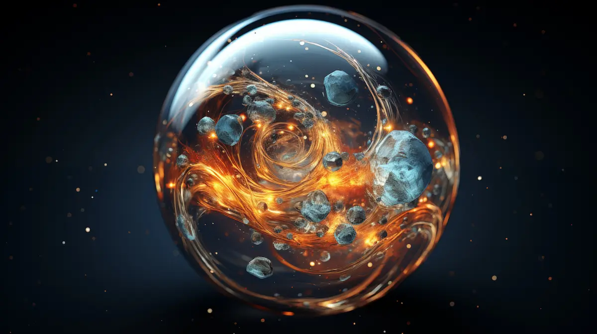 A Glowing Orb Encompassing Cosmic Swirls